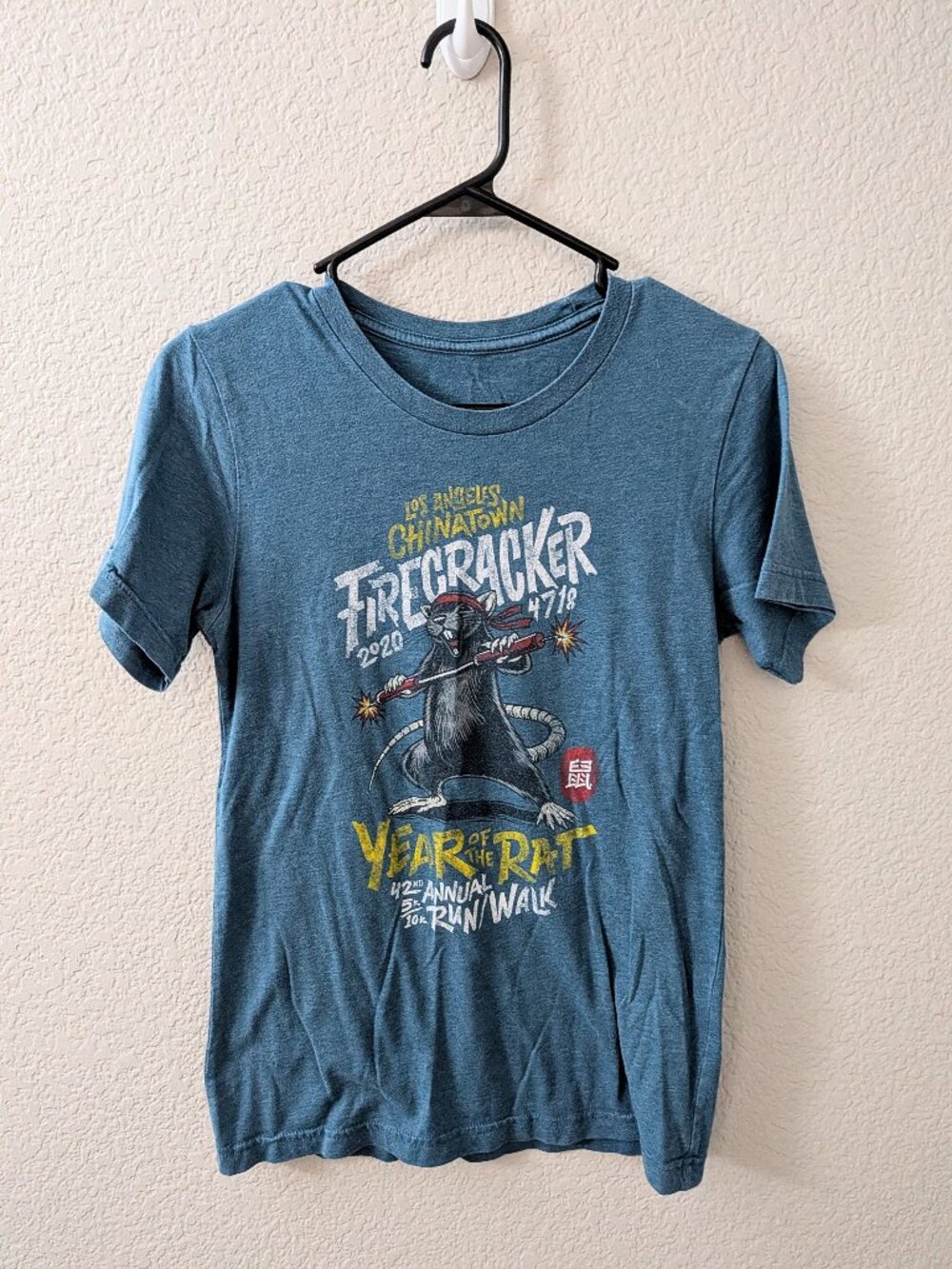 LA Chinatown Firecracker Run 2020 Year of the Rat T-Shirt - Size XS